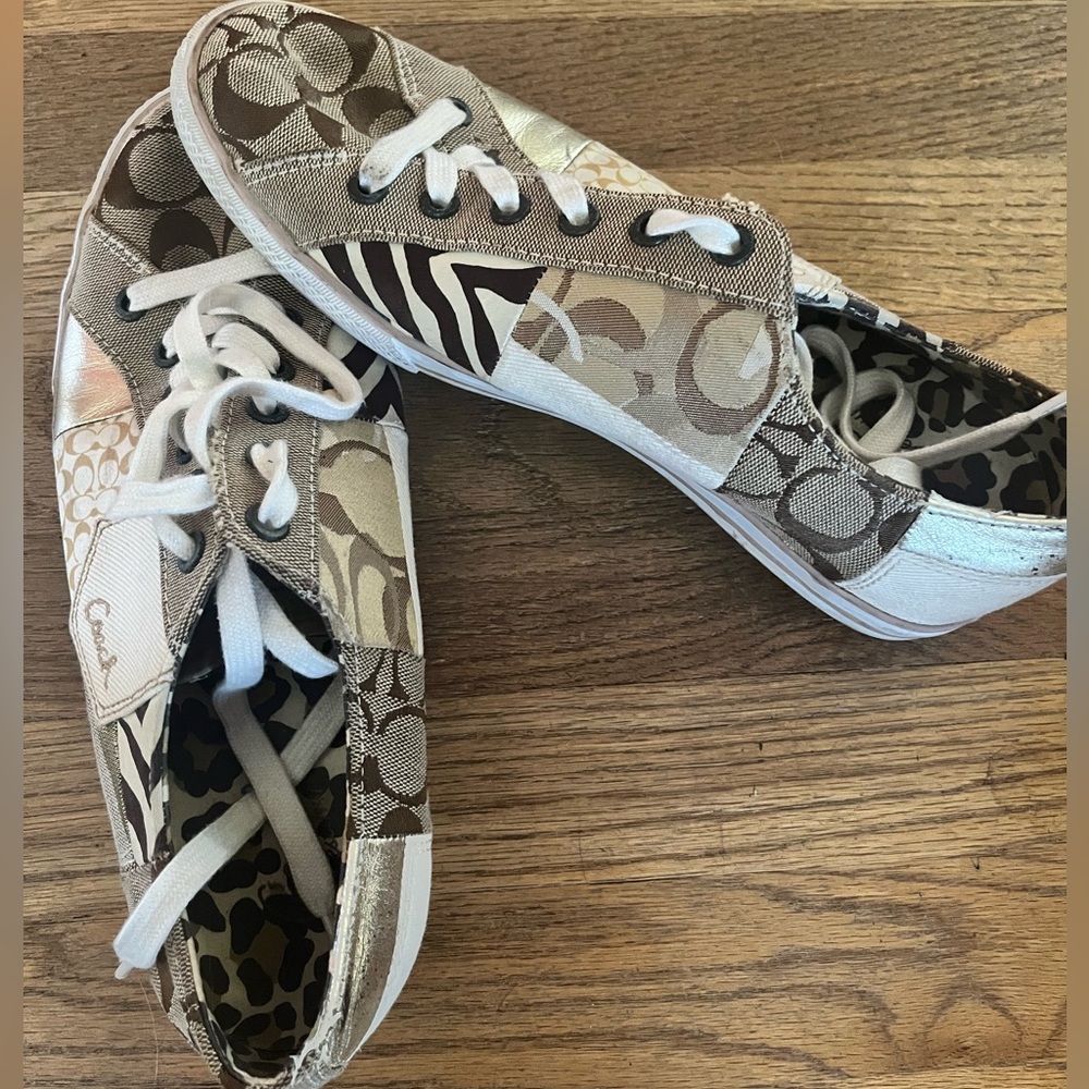Coach 9.5 animal print shoes